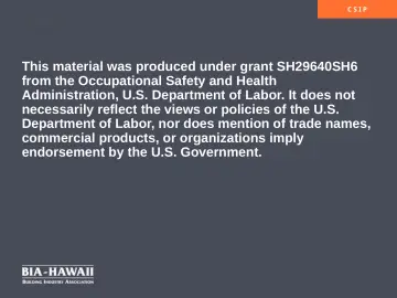 Slide 41: OSHA Disclaimer
