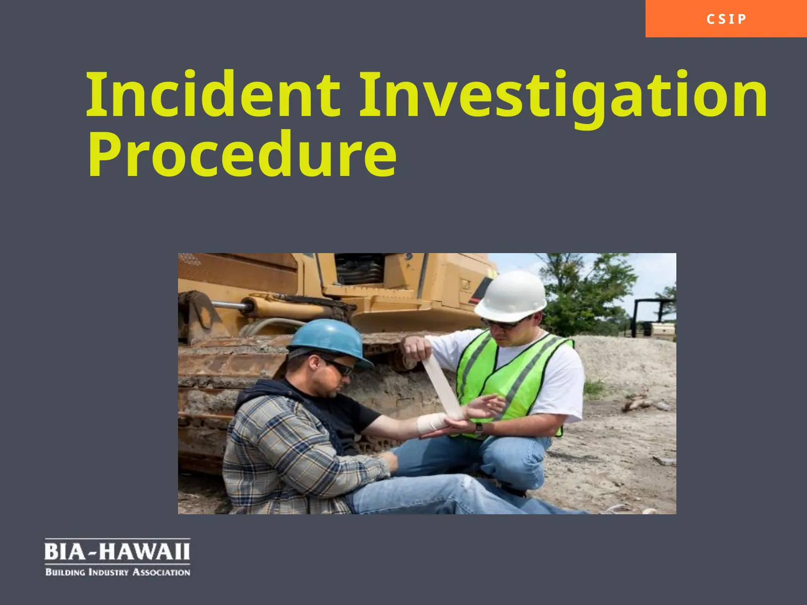 Incident Investigation Procedure, slide 1: Incident Investigation Procedure