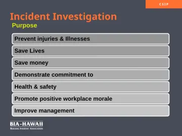 Slide 3: Incident Investigation