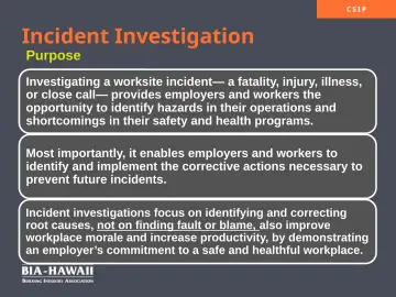 Slide 5: Incident Investigation