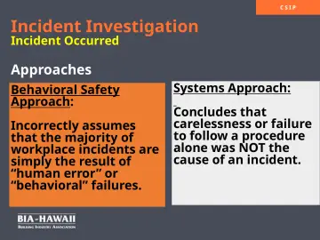 Slide 9: Incident Investigation