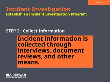 Slide 18: Incident Investigation