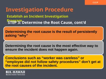 Slide 24: Investigation Procedure