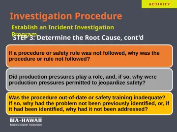 Slide 26: Investigation Procedure