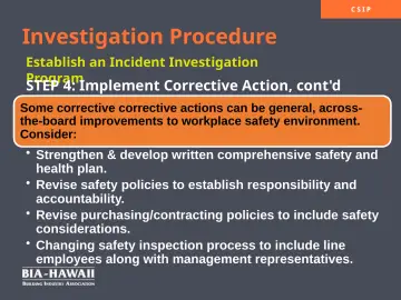 Slide 28: Investigation Procedure
