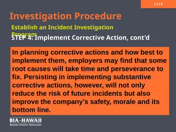 Slide 29: Investigation Procedure