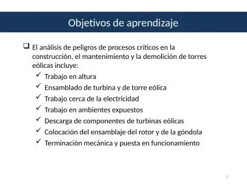 Slide 3: Objetivos de aprendizaje