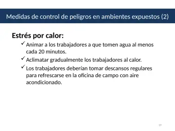 Slide 19: Estrés por calor: