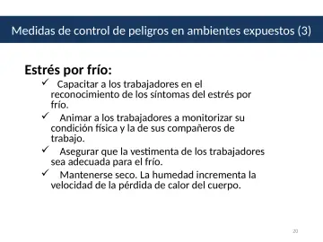 Slide 20: Estrés por frío: