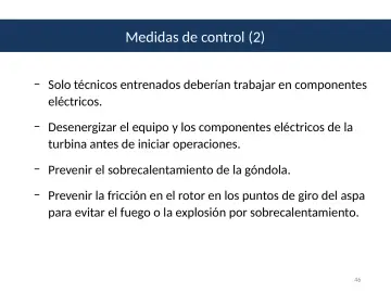 Slide 46: Medidas de control (2)