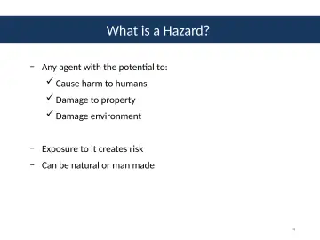Slide 4: What is a Hazard?