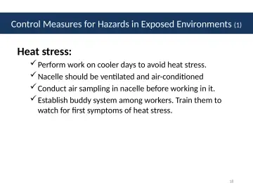Slide 18: Heat stress: