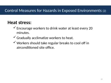 Slide 19: Heat stress: