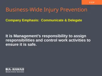 Slide 5: Business-Wide Injury Prevention