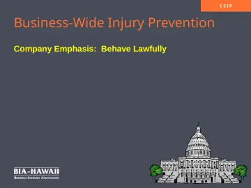 Slide 6: Business-Wide Injury Prevention