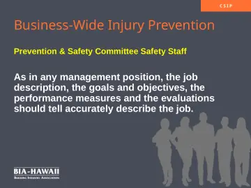 Slide 7: Business-Wide Injury Prevention