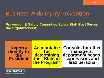 Slide 8: Business-Wide Injury Prevention