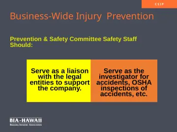 Slide 10: Business-Wide Injury Prevention