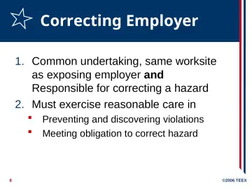 Slide 8: Correcting Employer