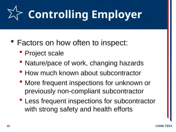 Slide 10: Controlling Employer
