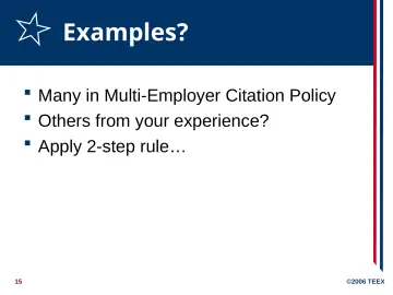 Slide 15: Examples?