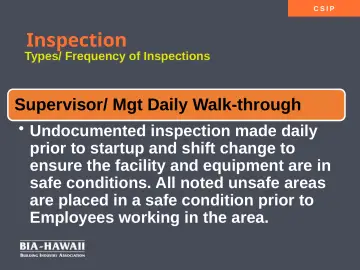 Slide 9: Inspection