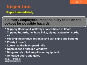 Slide 14: Inspection