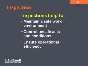 Slide 16: Inspection