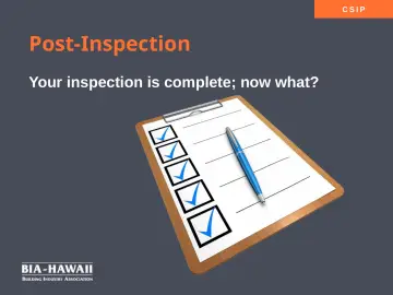 Slide 36: Post-Inspection