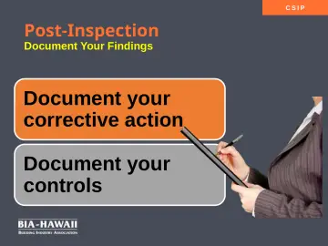Slide 40: Post-Inspection