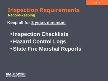Slide 47: Inspection Requirements