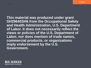 Slide 49: OSHA Disclaimer