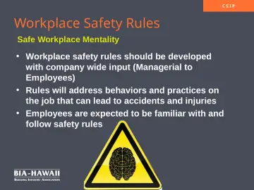 Slide 3: Workplace Safety Rules