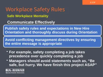 Slide 5: Workplace Safety Rules