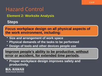 Slide 11: Hazard Control