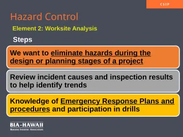 Slide 12: Hazard Control