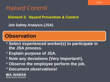 Slide 16: Hazard Control