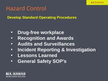 Slide 20: Hazard Control