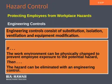 Slide 24: Hazard Control