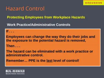 Slide 25: Hazard Control