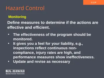 Slide 26: Hazard Control