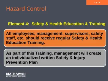 Slide 27: Hazard Control