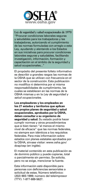 Page 2: Ley de seguridad y salud ocupacionales de 1970