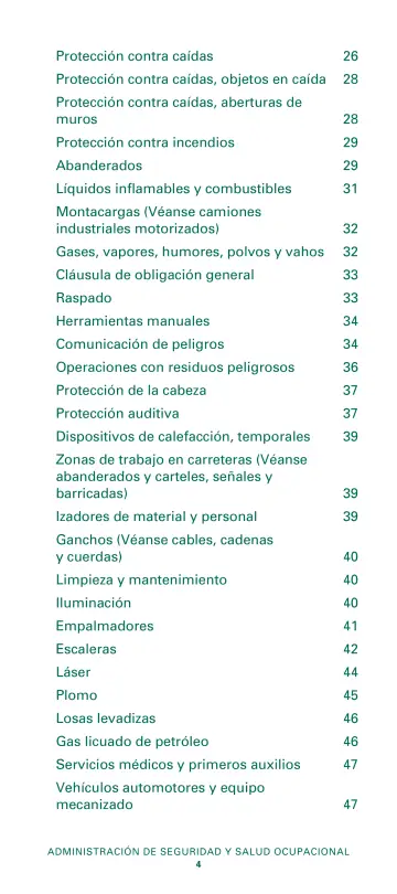 Page 6: Protección contra caídas