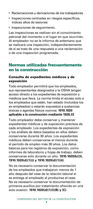 Page 11: Normas utilizadas frecuentemente en la construcción