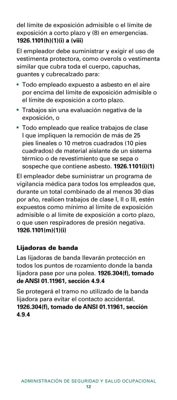 Page 14: del límite de exposición admisible o el límite de exposición a corto plazo y (8) en…