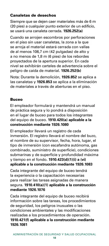 Page 20: Canaletas de desechos