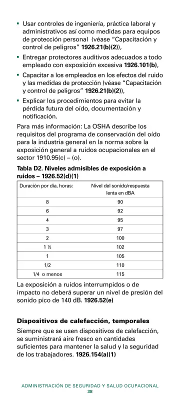 Page 40: Usar controles de ingeniería, práctica laboral y administrativos así como medidas para…