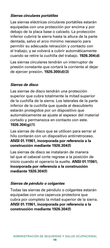 Page 58: Sierras circulares portátiles