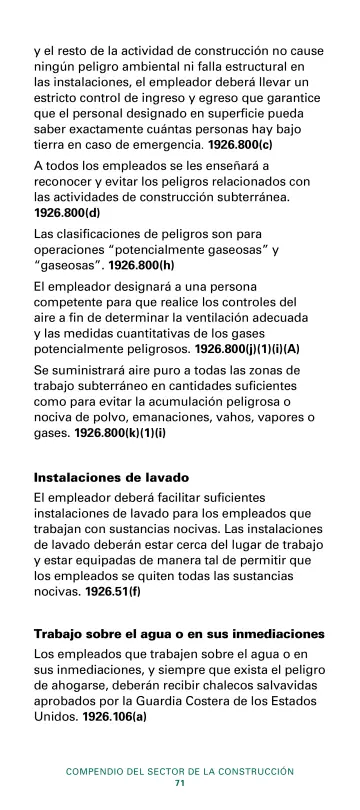 Page 73: y el resto de la actividad de construcción no cause ningún peligro ambiental ni falla…